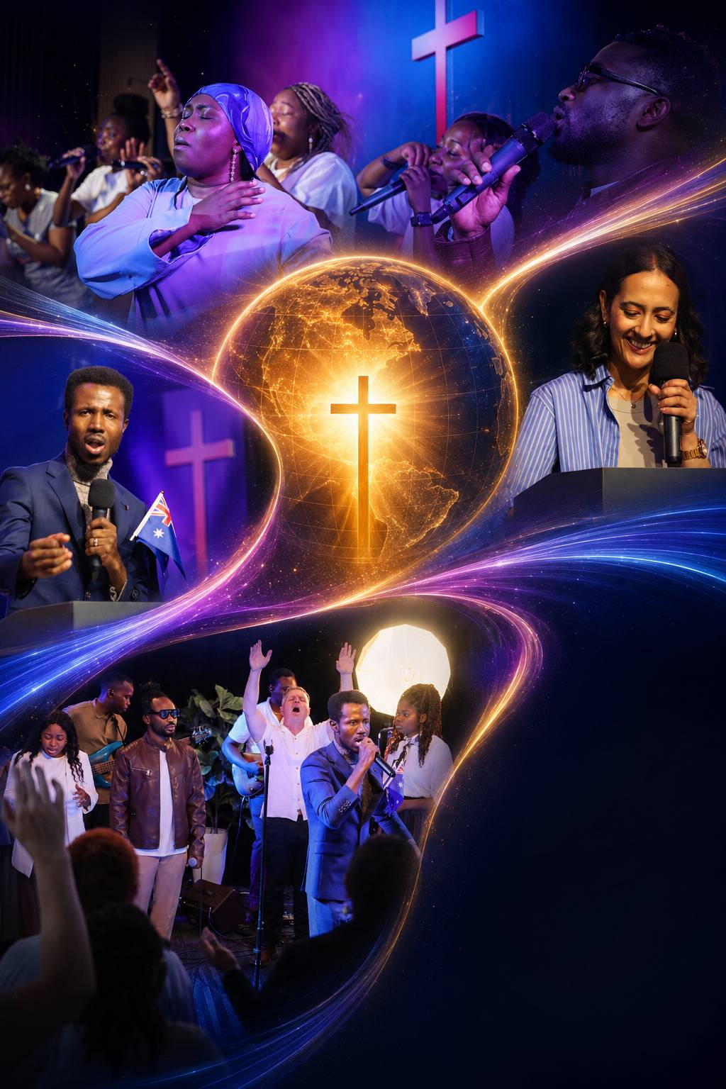 A diverse congregation gathered in worship and fellowship